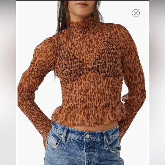 Free People Tops - Free People Hello There Smocked Crop Top NWT Small